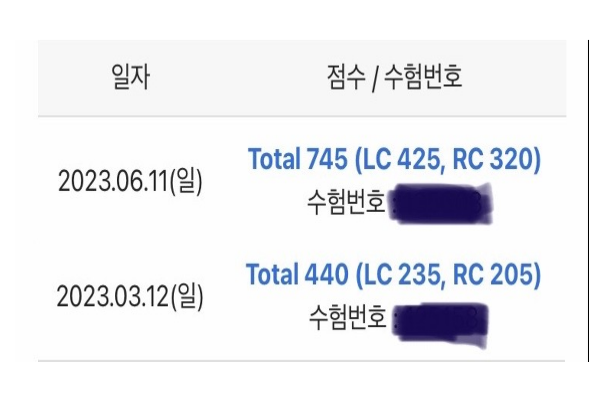 3개월 300점 상승 성적